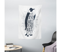 Penguin and Words Tapestry