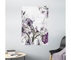 Ornate Flowers Leaves Tapestry