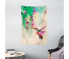 Colibri and Flowers Tapestry