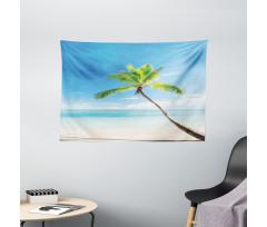 Palm Trees on Caribbean Wide Tapestry