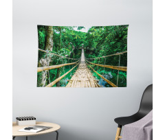 River Bamboo Forest Wide Tapestry