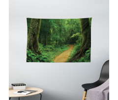 Jungle Forest Trees Wide Tapestry
