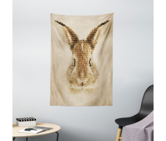 Dots Bunny Geometric Tapestry