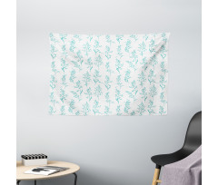 Floral Fresh Plants Wide Tapestry