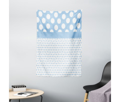 Baby Blue Polka Dots Tapestry