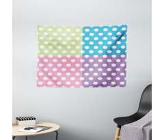 Polka Dots Patchwork Wide Tapestry
