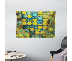 Groovy Polka Dots 60s Wide Tapestry