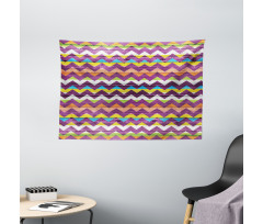 Wood Texture Geometric Wide Tapestry