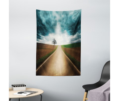 Roads Travel Clouds Tapestry