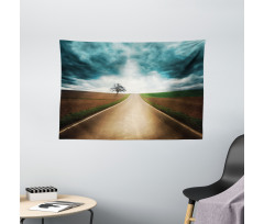 Roads Travel Clouds Wide Tapestry