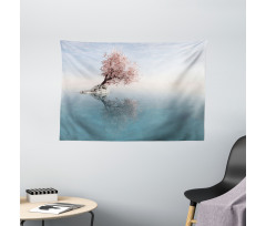 Lonely Tree in Water Wide Tapestry