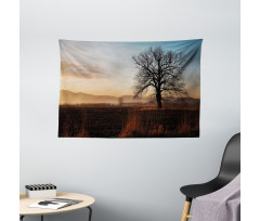 Countryside Autumn Dusk Wide Tapestry