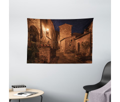 Medieval Town Street Wide Tapestry
