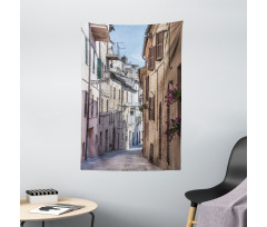 Italian Town Street Tapestry