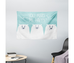 Words Cartoon Bears Wide Tapestry