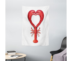 Seafood Lobster Heart Tapestry