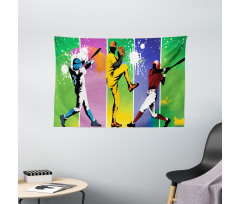 Baseball Grunge Splash Wide Tapestry