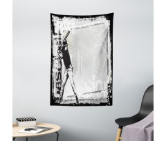 Baseball Sketch Art Tapestry