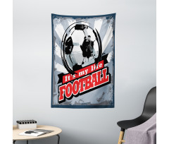 Grungy Football Pop Art Tapestry