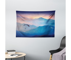 Paraglide Sun Mountains Wide Tapestry