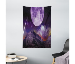 Moon and Asteroids Tapestry