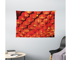 Chinese Lantern Festival Wide Tapestry