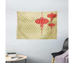 Chinese Baroque Pattern Wide Tapestry