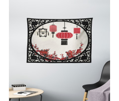 Ornate Graphic Wide Tapestry