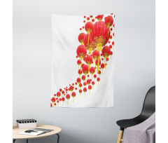 Chinese Lanterns in Sky Tapestry