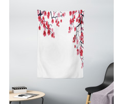 Sakura Branch Petal Tapestry