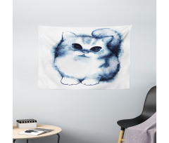 Cat Kitty Kids Design Wide Tapestry