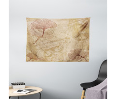 Vintage Leaves Grunge Wide Tapestry