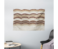 Antique Mosaic Effect Wide Tapestry