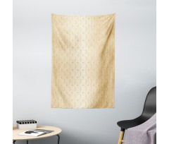 Geometric Gold Patterns Tapestry