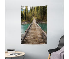 River Pine Tree Forest Tapestry