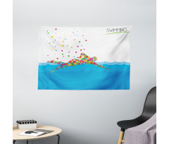 Swimming Pool Wide Tapestry