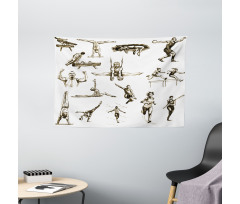 Summer Sports Athlete Wide Tapestry