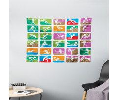 Summer Sports Wide Tapestry