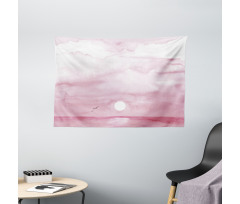 Sunrise Birds Horizon Art Wide Tapestry