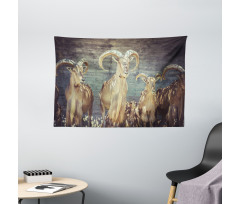 Capricorn Antlers Wide Tapestry