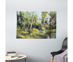 House in Forest Wide Tapestry