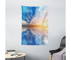 Sky Reflections Sunset Tapestry