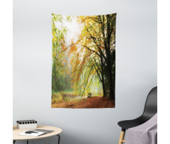 Autumn Forest Peace View Tapestry