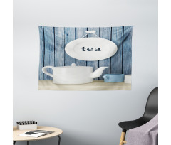 Country Cups and Pot Plate Wide Tapestry