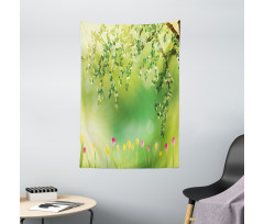 Colorful Tulips Tree Tapestry