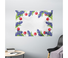 Blossom Spring Flowers Wide Tapestry