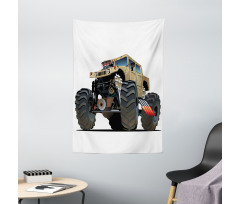 Monster Truck Racing Tapestry