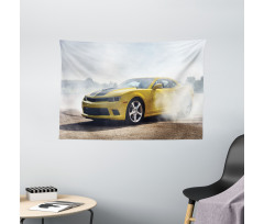 Racing Sports Drifting Men Wide Tapestry