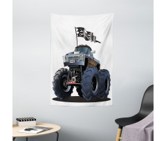 Monster Truck Pirate Tapestry