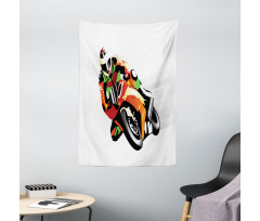 Motorcycle Racer Sport Tapestry